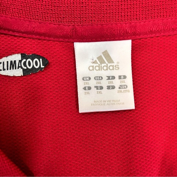 Adidas ClimaCool Nebraska Cornhuskers Red Polo Size 2XL - Picture 4 of 6